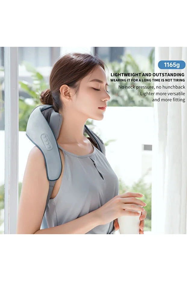 4D Expert Kneading Massage: the portable mini neck massager pillow indulges in a professional-grade massage experience that targets every contour of your neck and back, replicating the hands-on technique of a trained masseuse.