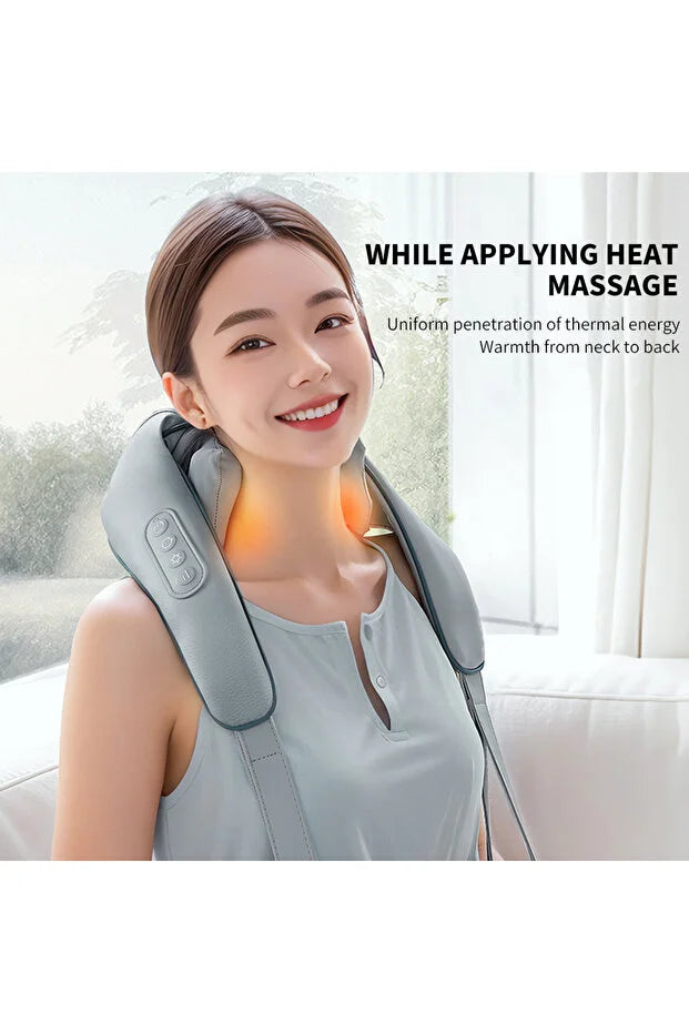 4D Expert Kneading Massage: the portable mini neck massager pillow indulges in a professional-grade massage experience that targets every contour of your neck and back, replicating the hands-on technique of a trained masseuse.