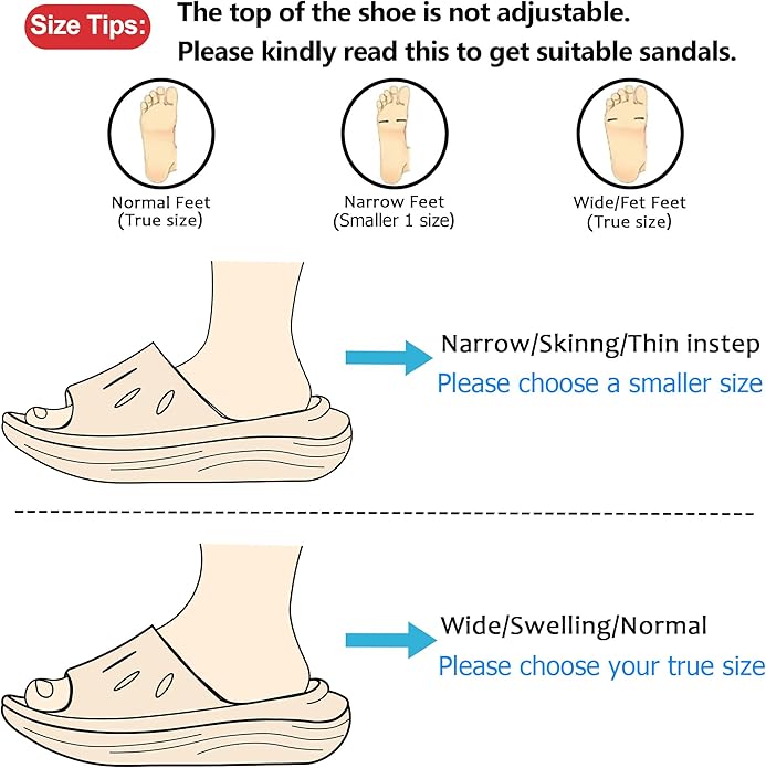 OZLOOK Womens Recovery Sandals Mens Comfortable Athletic Slides Plantar Fasciitis Sport Orthotic Slides Thick Cushion Lightweight Women Cloud Slippers Arch Support of Indoor Outdoor