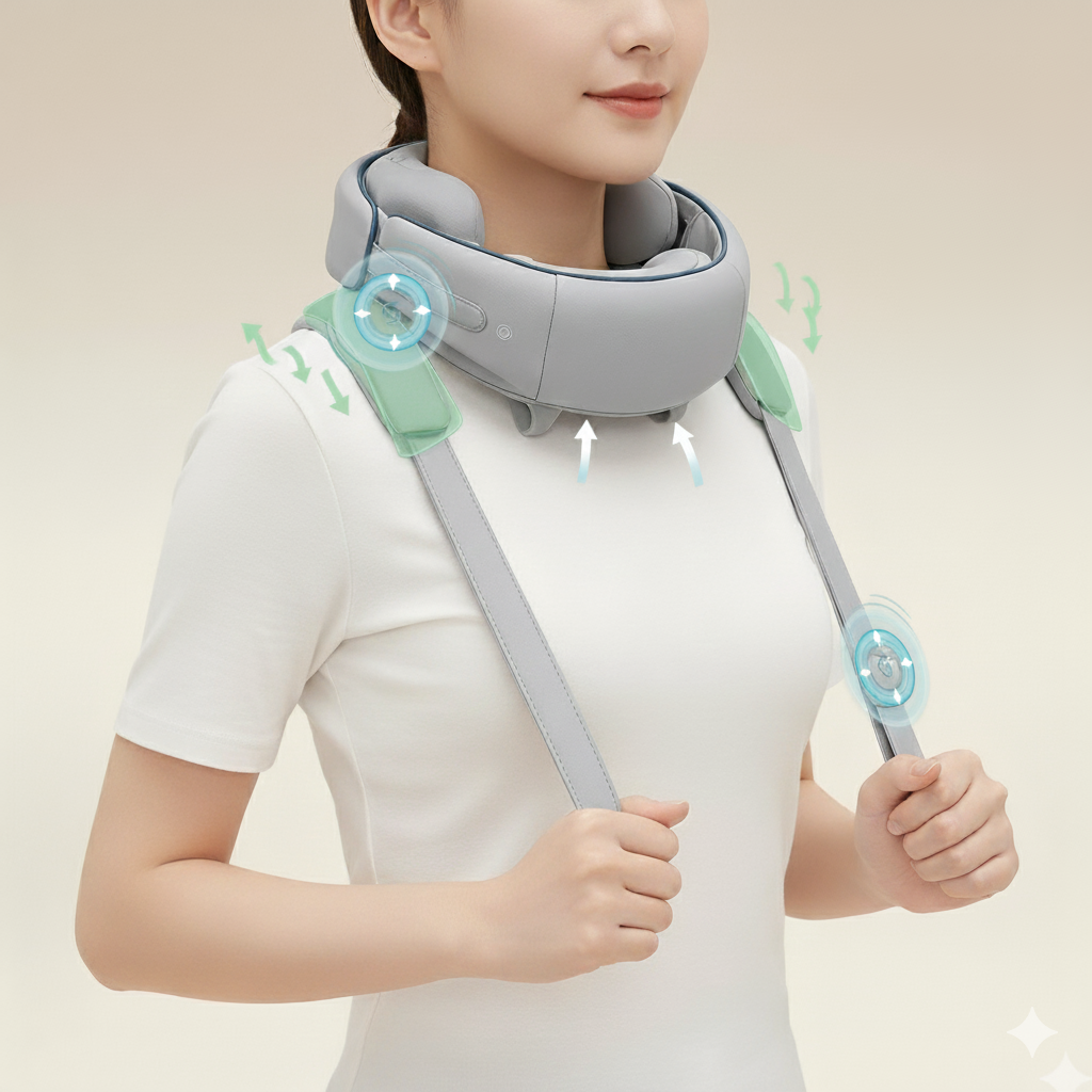 Lumora™️ Portable Neck Massager, Professional-Grade Experience that targets every contour of your Neck and Back