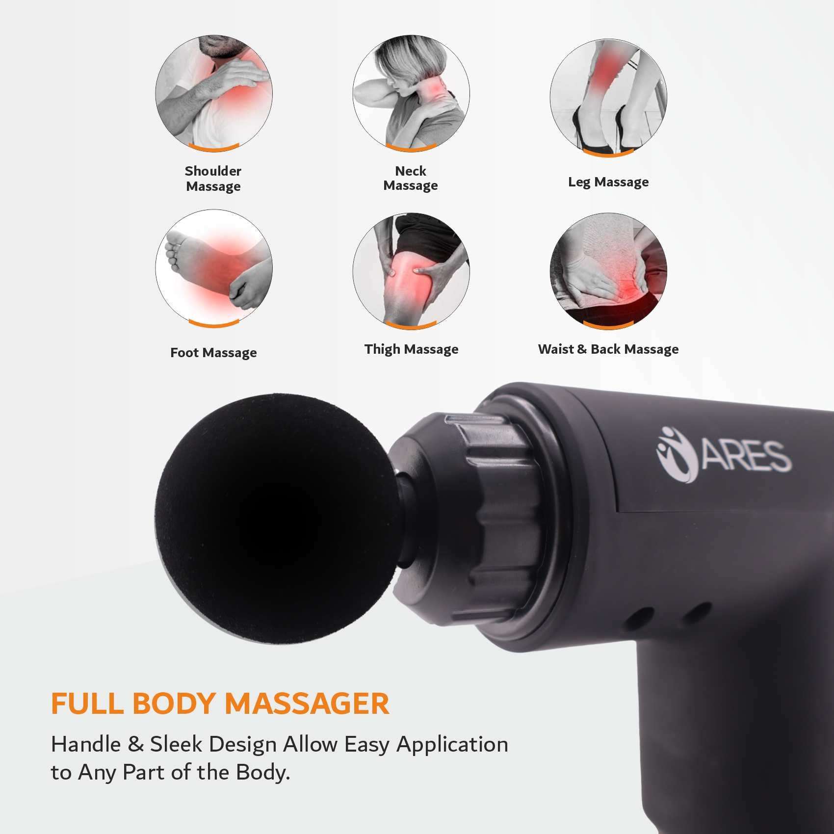 ARES Gun Massager Handheld for Muscle