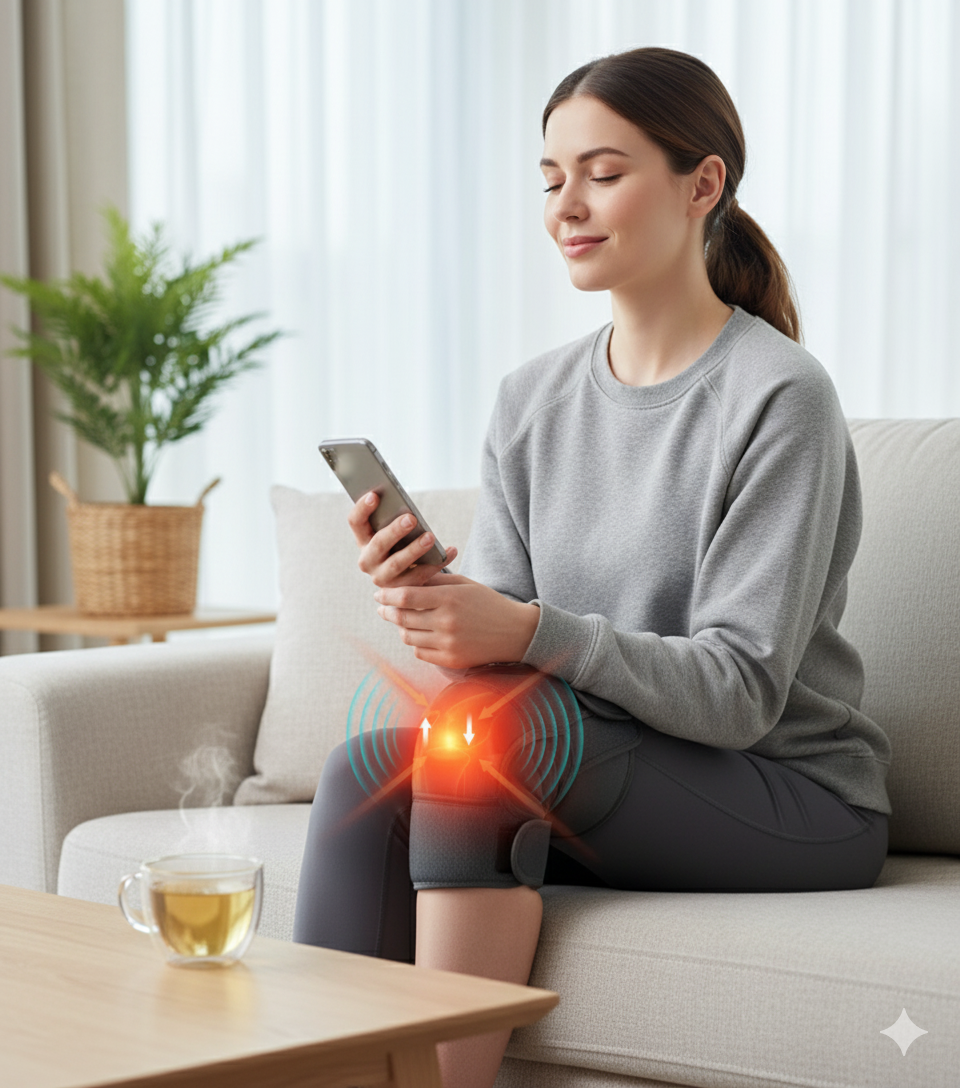 Lumora™️ Heater Knee Massager for recovery and healing.